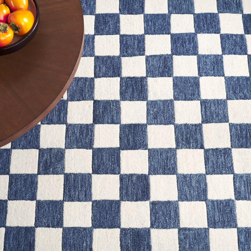 SAFAVIEH Handmade Martha Stewart Collection Berthild Checkered Wool Rug