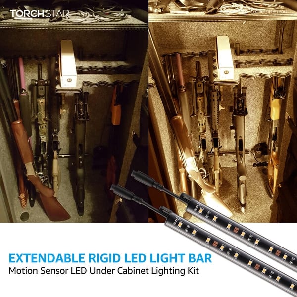 slide 2 of 14, 6Pcs 12 Inch Linkable Light Bars with Power Adapter, for Under Cabinet