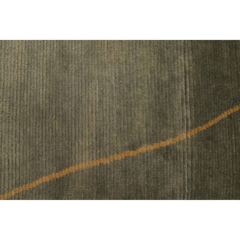 ECARPETGALLERY Hand-knotted Pak Finest Marrakesh Dark Green Wool Rug - 9'1 x 12'3