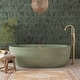 preview thumbnail 76 of 144, Avalon NativeStone Freestanding Soaking Tub 66" - Sage