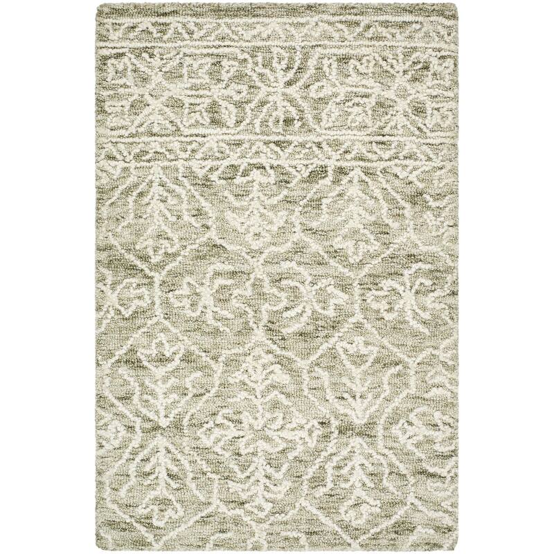 Livabliss Sicily Casual Solid Color Wool Area Rug