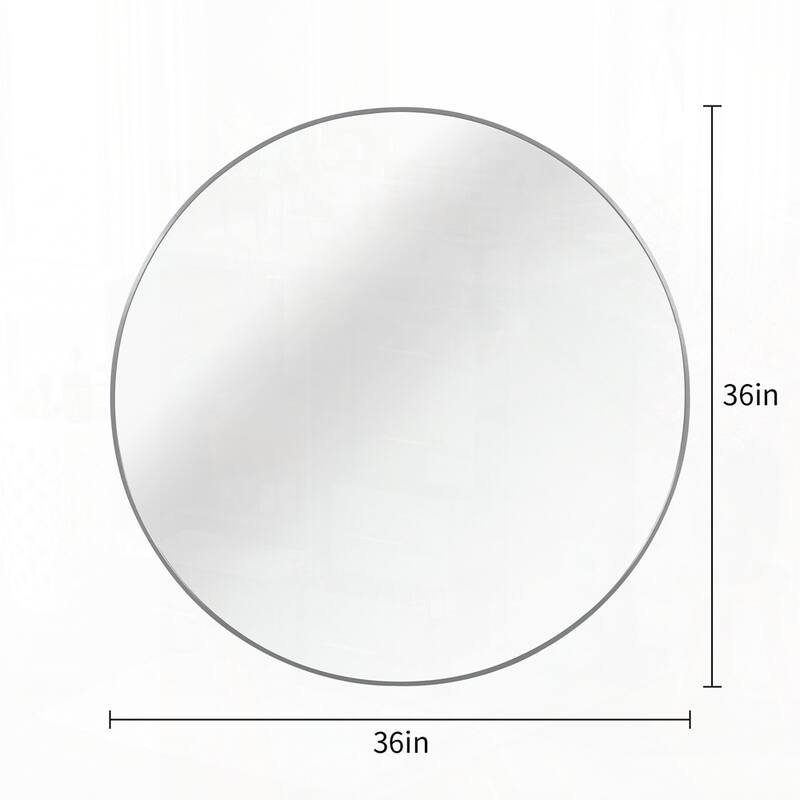 Metal Framed Round Bathrrom Mirror