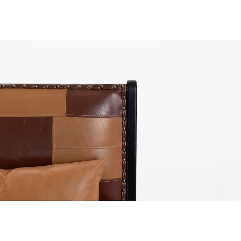 Boho Accent Chairs for Living Room, Ergonomic Lounge Reading Chair, Side Chair with Curved Backrest & Solid Wood Frame