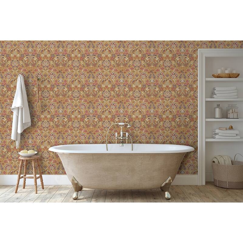 Arthouse Birdy Yellow Nuthatch Floral Wallpaper