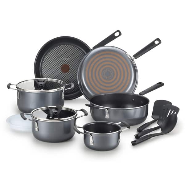T-Fal Platinum Nonstick Cookware Set with Induction Base, Unlimited Cookware Collection, 12 Piece