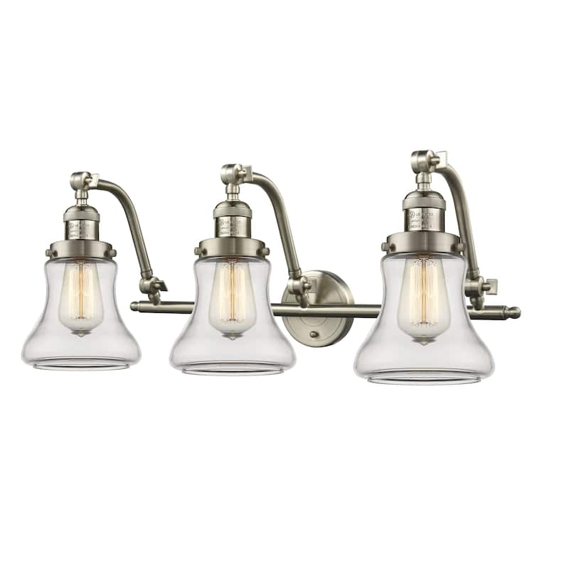 Innovations Lighting Bellmont 3 Light 28" Wide Bathroom Vanity Light - Satin Brushed Nickel / Clear