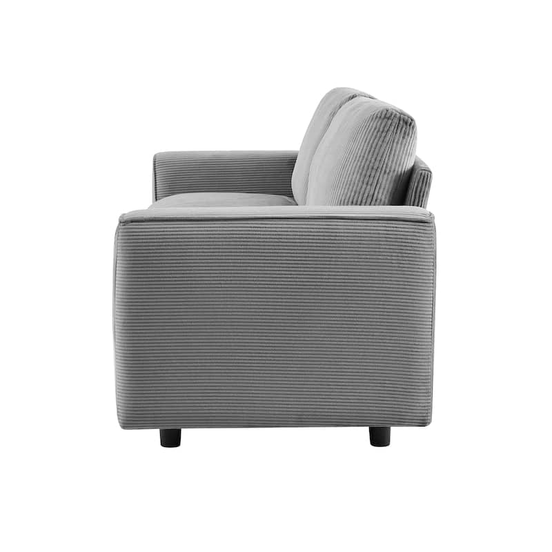 Modern Contemporary Upholstered Corduroy Plush Tufted Chair