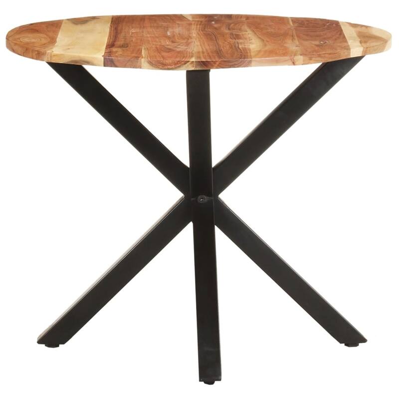 vidaXL Side Table 26.8"x26.8"x22" Solid Acacia Wood - 26.8" x 26.8" x 22"