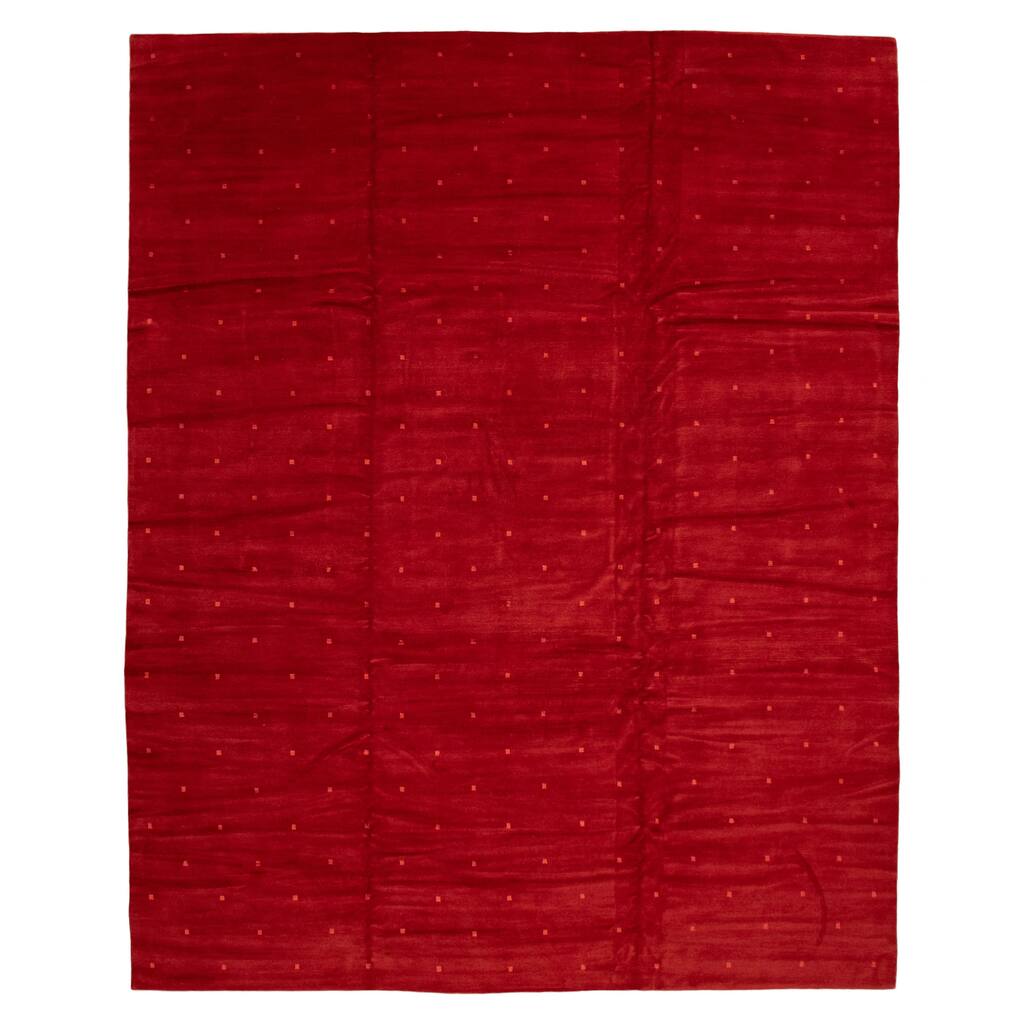 ECARPETGALLERY Hand-knotted Opulence Red Silk, Wool Rug - 11'6 x 14'6