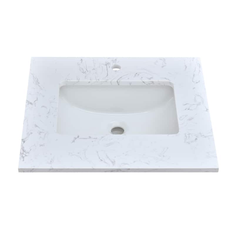 Serenlace Engineered Marble Vanity Countertop with Sink