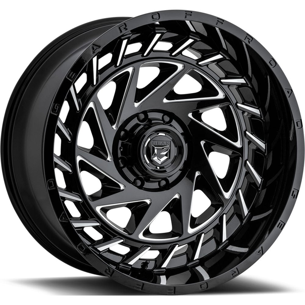 Gear Off Road 755bm 24×12 8×170 -44et 125.20mm gloss black w/machined face wheel