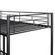 preview thumbnail 15 of 23, Twin Over Twin Bunk Bed with Ladder, Metal Bed with Full-Length Guardrail, Kid's Bed for Small Space, Bedroom, Silver
