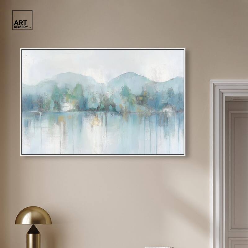 Mirrored Aqua Dream II Canvas by Art Remedy