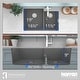 preview thumbnail 52 of 61, Karran 32" Undermount Large/Small Bowl Quartz Kitchen Sink Kit - 32" x 21.25" x 9"
