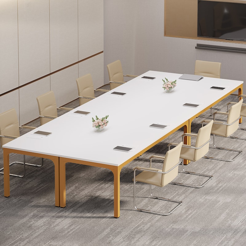 78.74" Large Rectangle Conference Table, Office Meeting/Seminar/Business Table Desk for Office Boardroom & Meeting Room