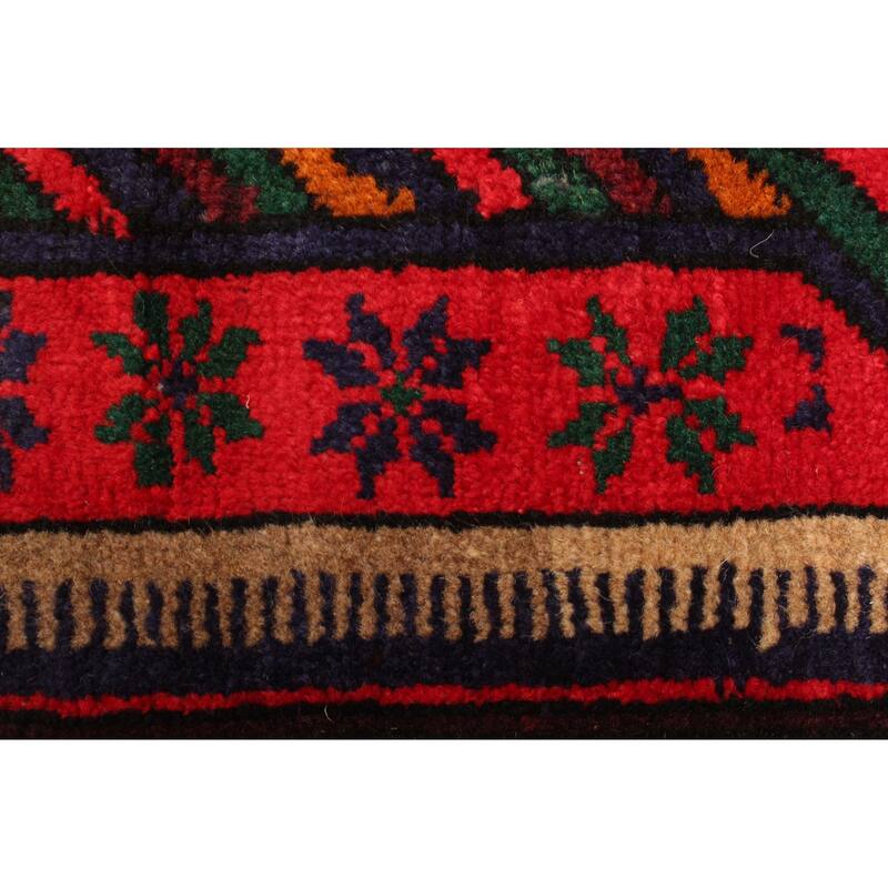 ECARPETGALLERY Hand-knotted Teimani Red Wool Rug - 2'11 x 4'3