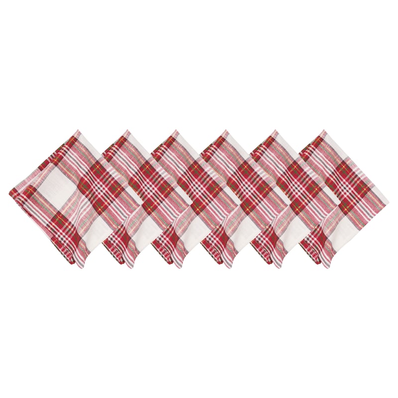 Gracelyn Plaid Napkin S/6