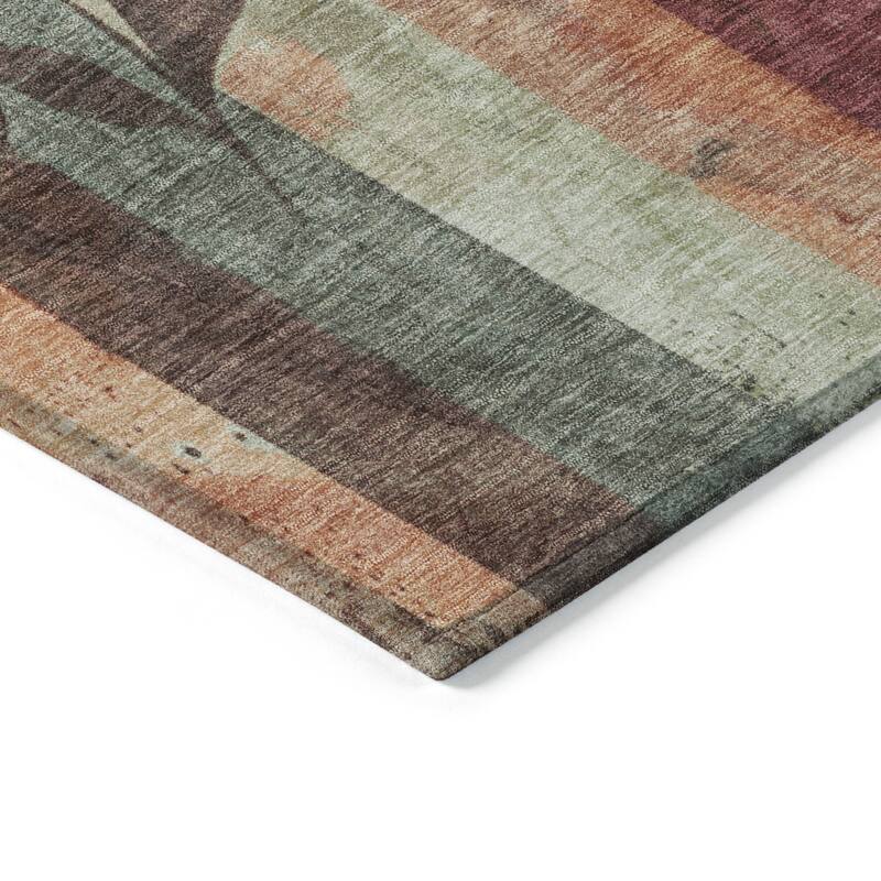 HomeRoots Floral Transitional Rectangle Outdoor Rug