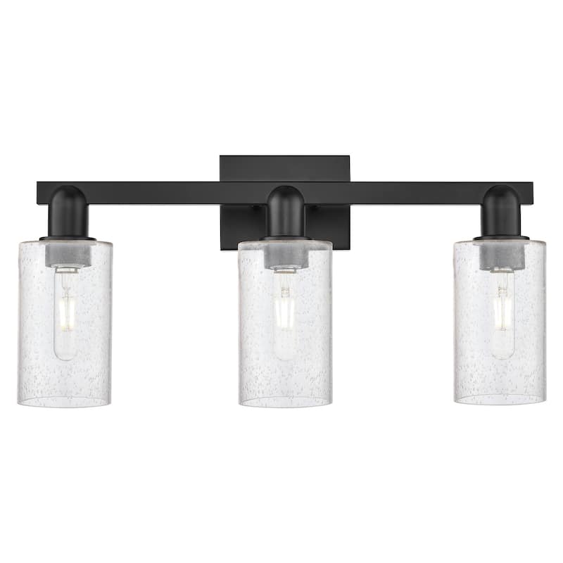 Innovations Lighting 716-3W-11-23 Clymer Vanity Clymer 3 Light 23" - Matte Black / Seedy