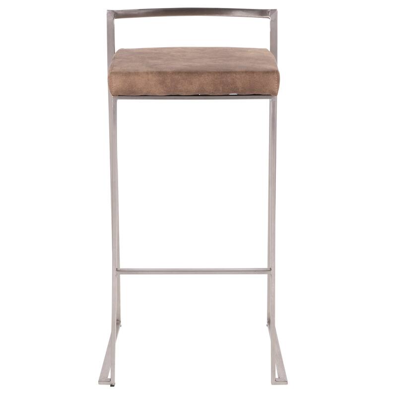 Silver Orchid Forrest Stainless Steel Stackable Fully Welded Bar Stool (Set of 3)