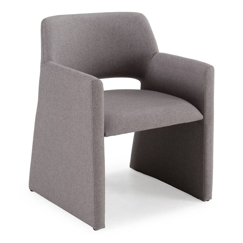 Lasara Modern Grey Fabric Dining Chair