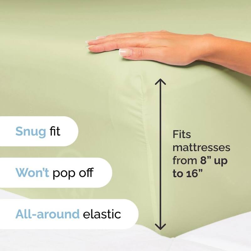 CGK Linens 4 Piece Solid Microfiber Deep Pocket Soft Bed Sheet Set