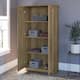 Cabot Espresso Oak Tall Storage Cabinet with Doors