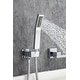 preview thumbnail 28 of 32, Modern Wall Mounted Bathtub Faucet with Hand Shower 180° Swivel Tub Filler Faucet Single Handle Contemporary Tub Faucet