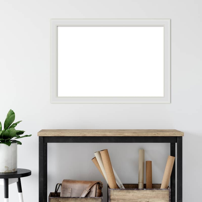 Amanti Art Flair Polished Nickel Framed Dry Erase Magnetic Board