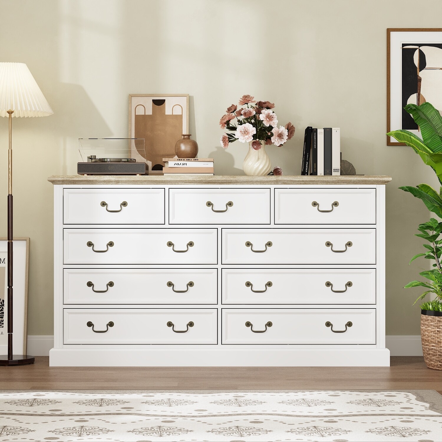 Nine---drawer-Chest-Dresser:-