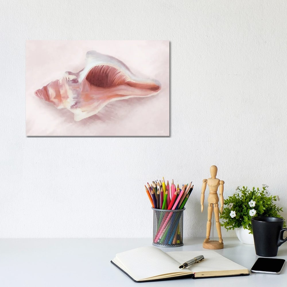 iCanvas "Conch Shell Blush II" by House Fenway Canvas Print