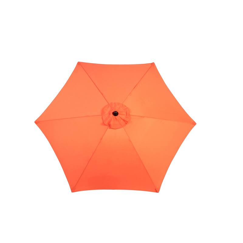 9FT Outdoor Patio Umbrella Table Umbrella with Push Button Tilt and Crank, Market Umbrella 6 Sturdy Ribs (Base Not Included)
