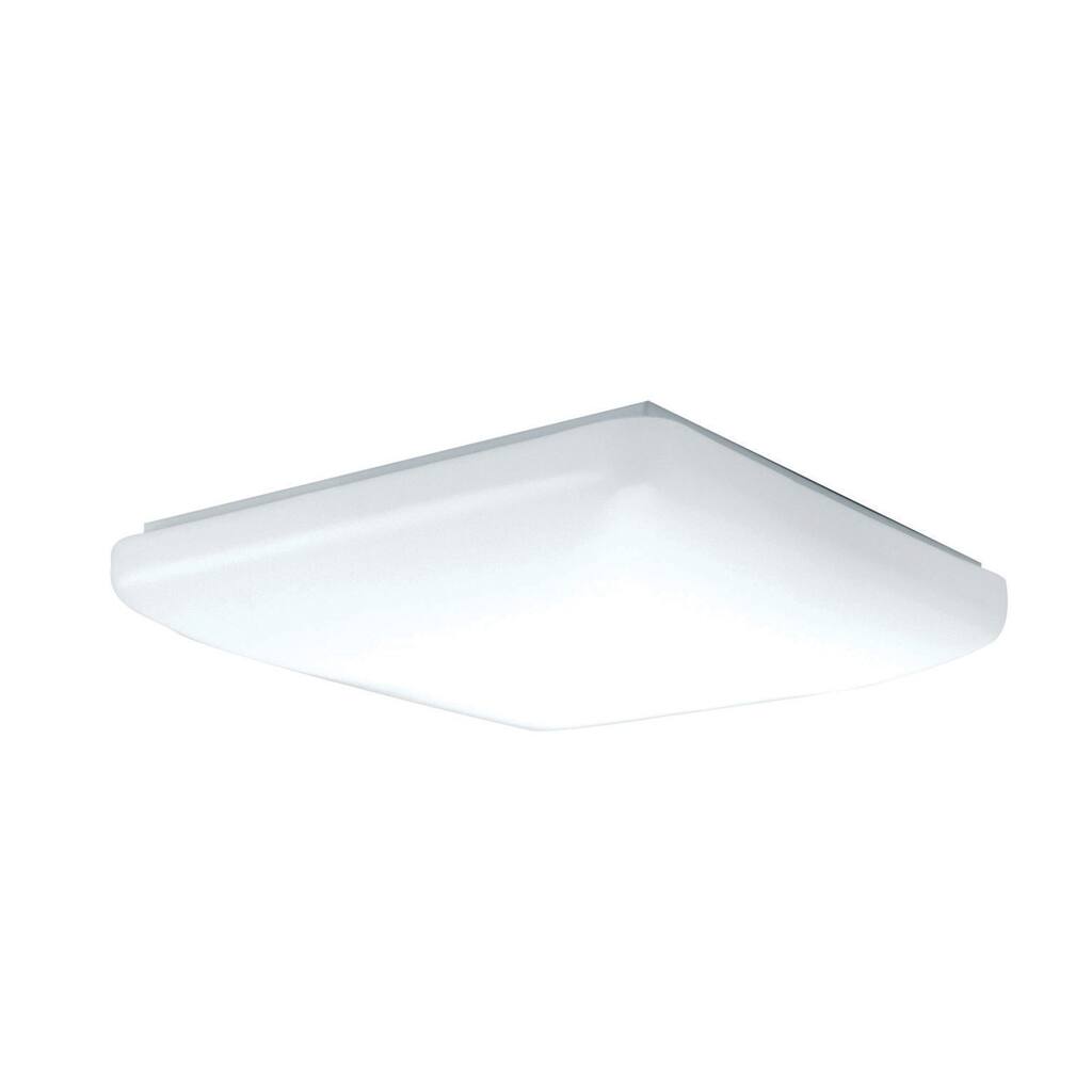 Carter 10-inch White LED Flush Mount, White Acrylic Shade
