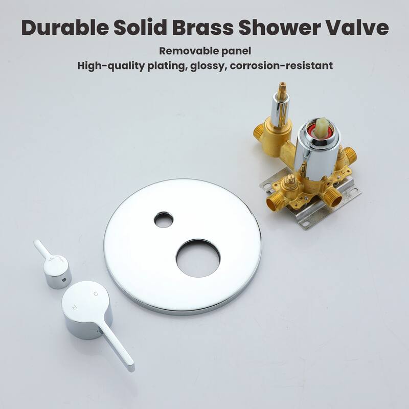 2-Spray 10-in Wall Mounted Fixed and Handheld Shower Head Set