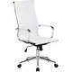 preview thumbnail 6 of 29, Executive Ergonomic High Back Modern Office Chair Ribbed PU Leather Swivel for Manager Conference Computer Room White