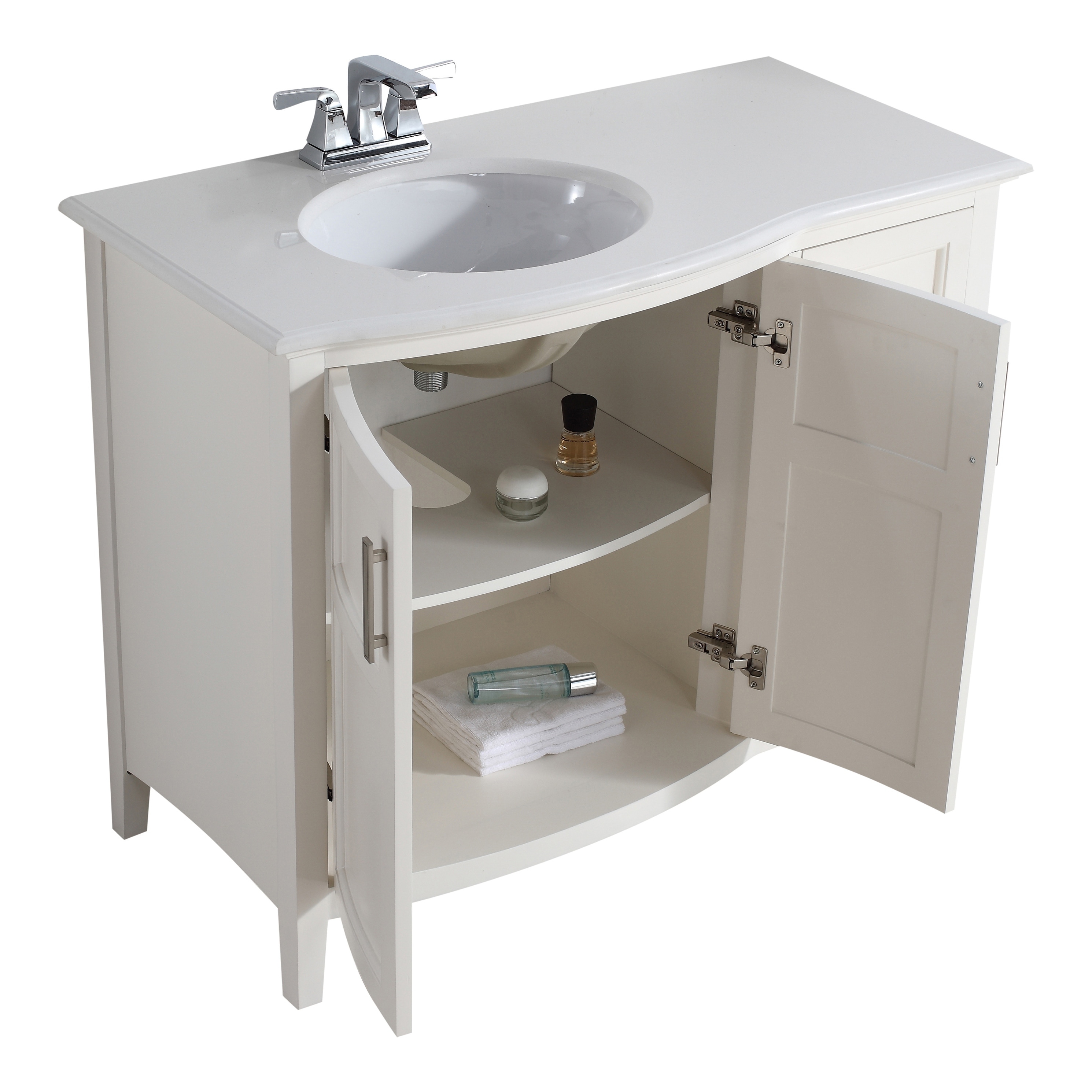 WYNDENHALL Salem 42 inch Contemporary Bath Vanity with ...