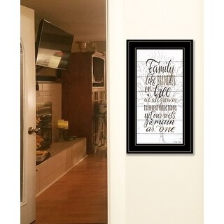 TrendyDecor4U "Family" Framed Print Wall Art by Cindy Jacobs - Blue ...