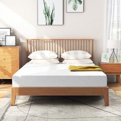 Cooling Gel Memory Foam Mattress with Graphene Fabric Cover, 8" Medium Firm Full Size Mattress, Bed in a Box