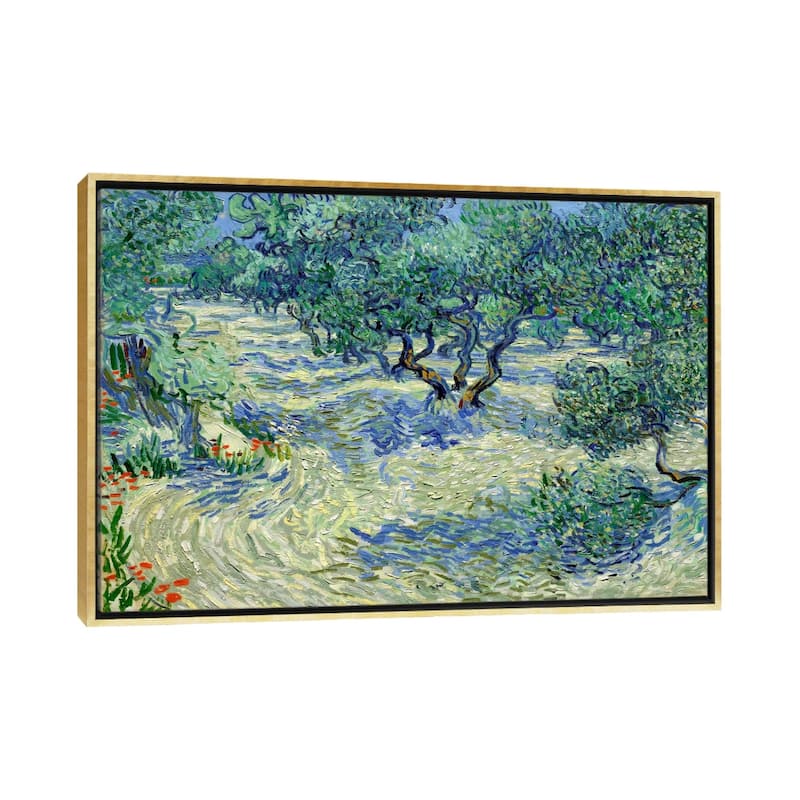 iCanvas "Olive Orchard" by Vincent van Gogh Framed Canvas Print - Gold - 26x40