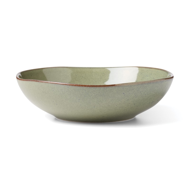 Oneida Organic Shades 2-Piece Serving Set, Bowl & Tray Set - Bowl: 9.84" x 9.72" Tray: 12.99" x 6.69"