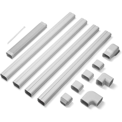 TURBRO 3’’ W 14’ L Decorative PVC Line Cover Kit for Mini Split and Central Air Conditioners, AC Heat Pumps Systems - N/A