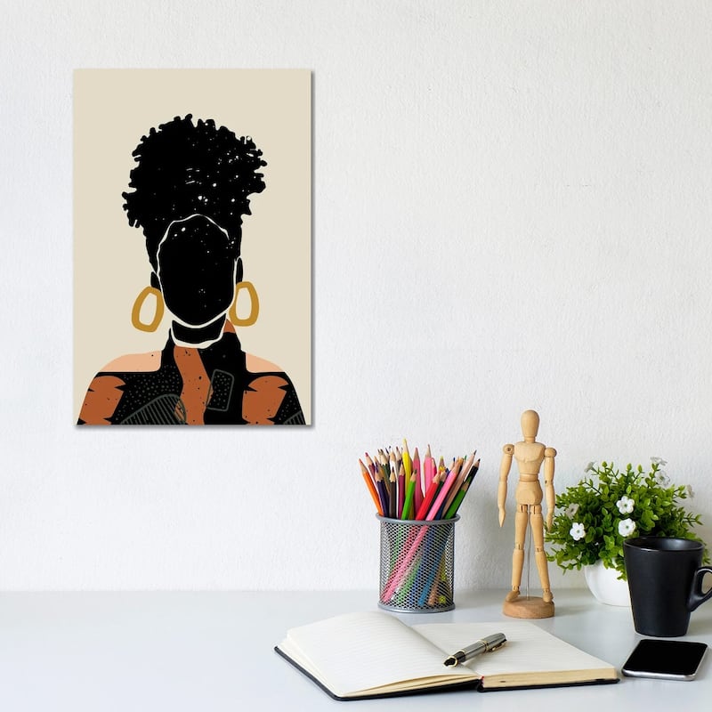 iCanvas "Black Hair No. 14" by Domonique Brown Canvas Print - 12x8x0.75