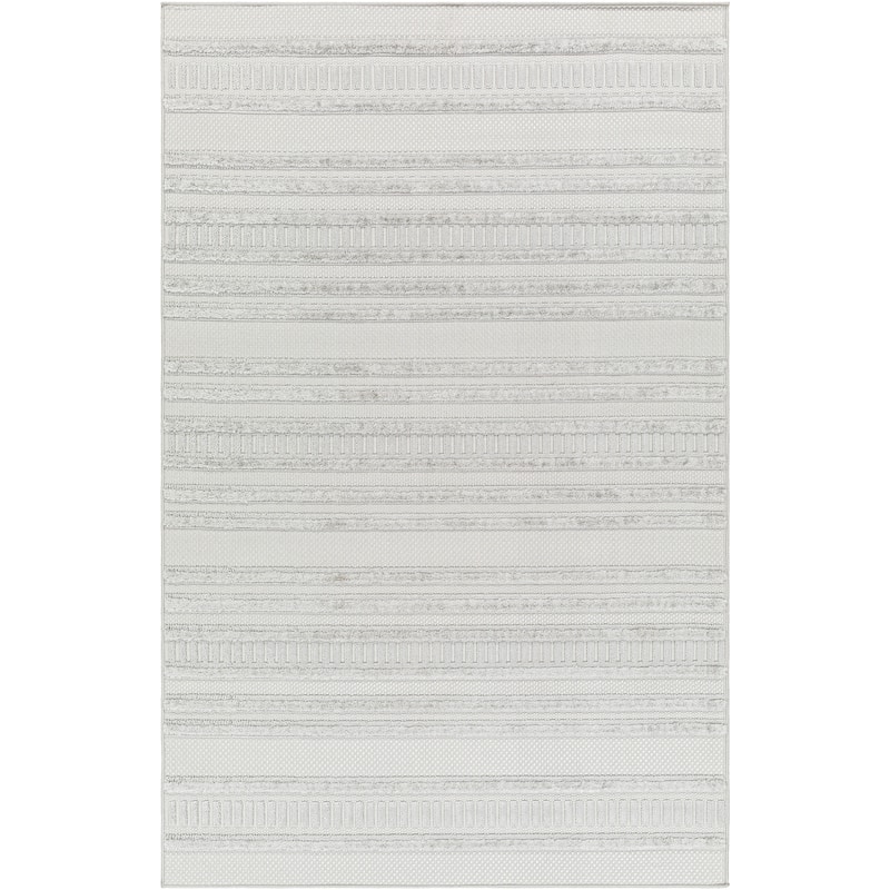 Livabliss West Palm Modern & Contemporary Indoor/Outdoor Area Rug - 5'3" x 7' - Gray