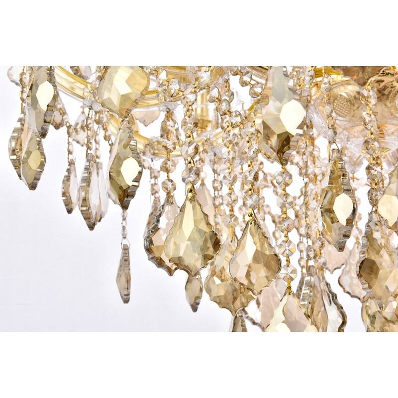 Fleur Illumination Collection Chandelier D:30in H:28in Lt:19 Gold Finish