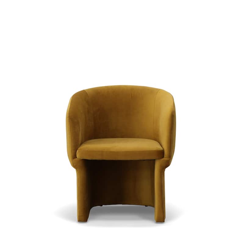 Modrest Vassar Orange Velvet Dining Chair