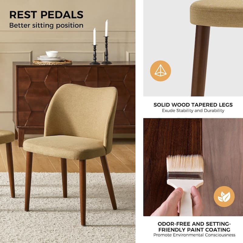 Melisa Solid Wood Dining Chair Set of 4 by HULALA HOME