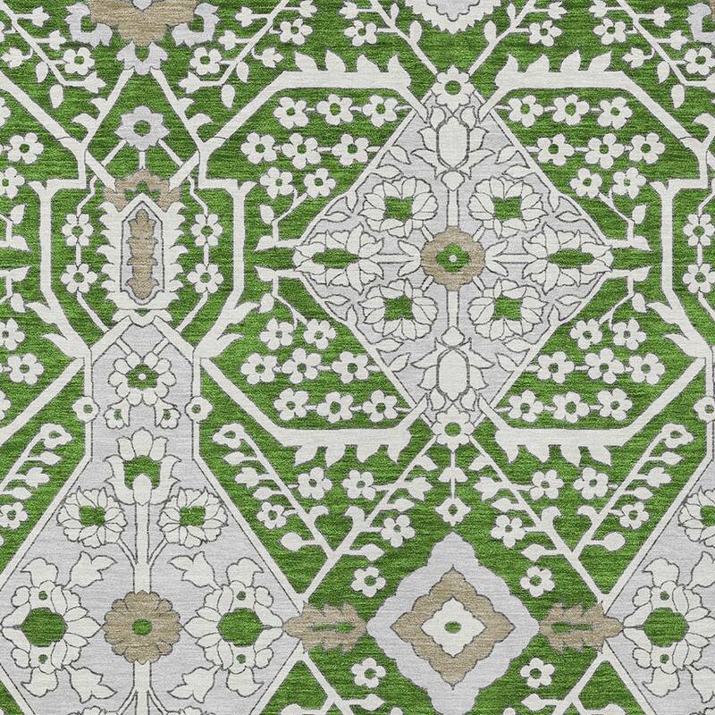 HomeRoots Floral Transitional Rectangle Outdoor Rug