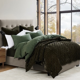 Hiend Accents Stonewashed Cotton Canvas Vintage Chic 3 Piece Duvet Cover Set