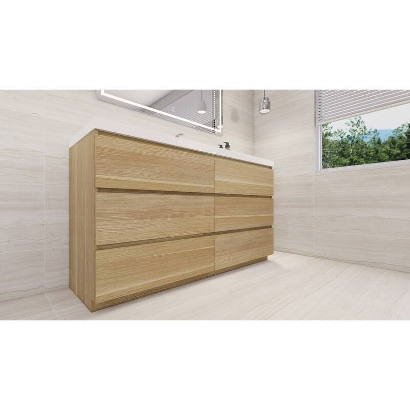 Aron 60'' Freestanding Vanity with Single Reinforced Acrylic Sink