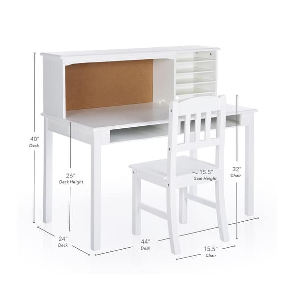 dimension image slide 1 of 6, Guidecraft Kids' Media Desk and Chair Set